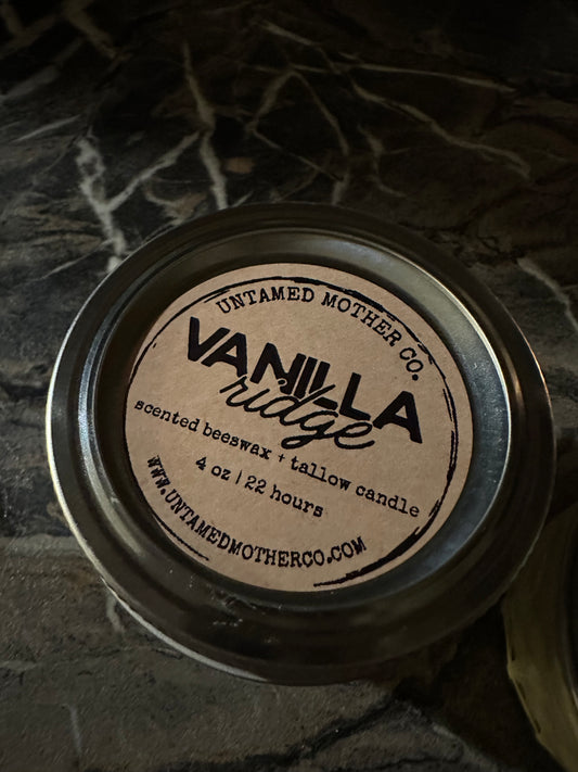 Vanilla Ridge Tallow + Beeswax Candle 🕯️