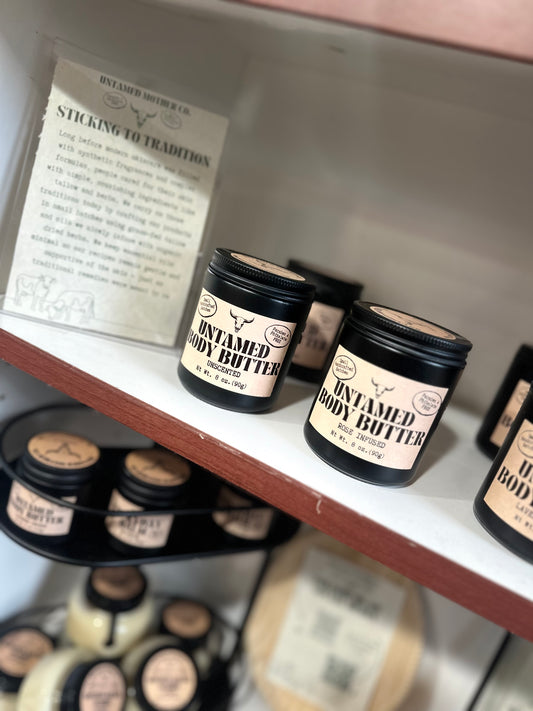Untamed Whipped Tallow | Grass-Fed Moisturizer with Botanical Infusions – 8 oz Jar (4 oz Net Weight)