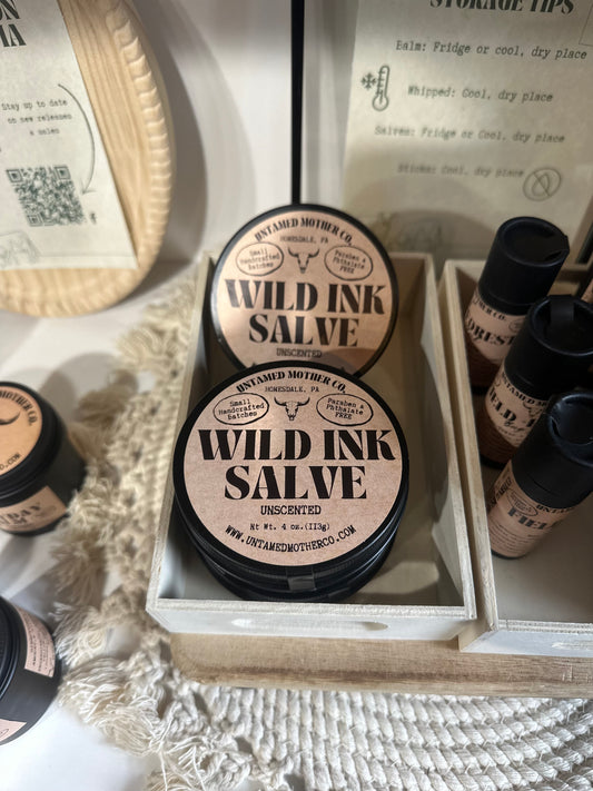 Wild Ink Salve – Tattoo Aftercare Balm (Natural Healing Salve for Fresh & Healed Tattoos)