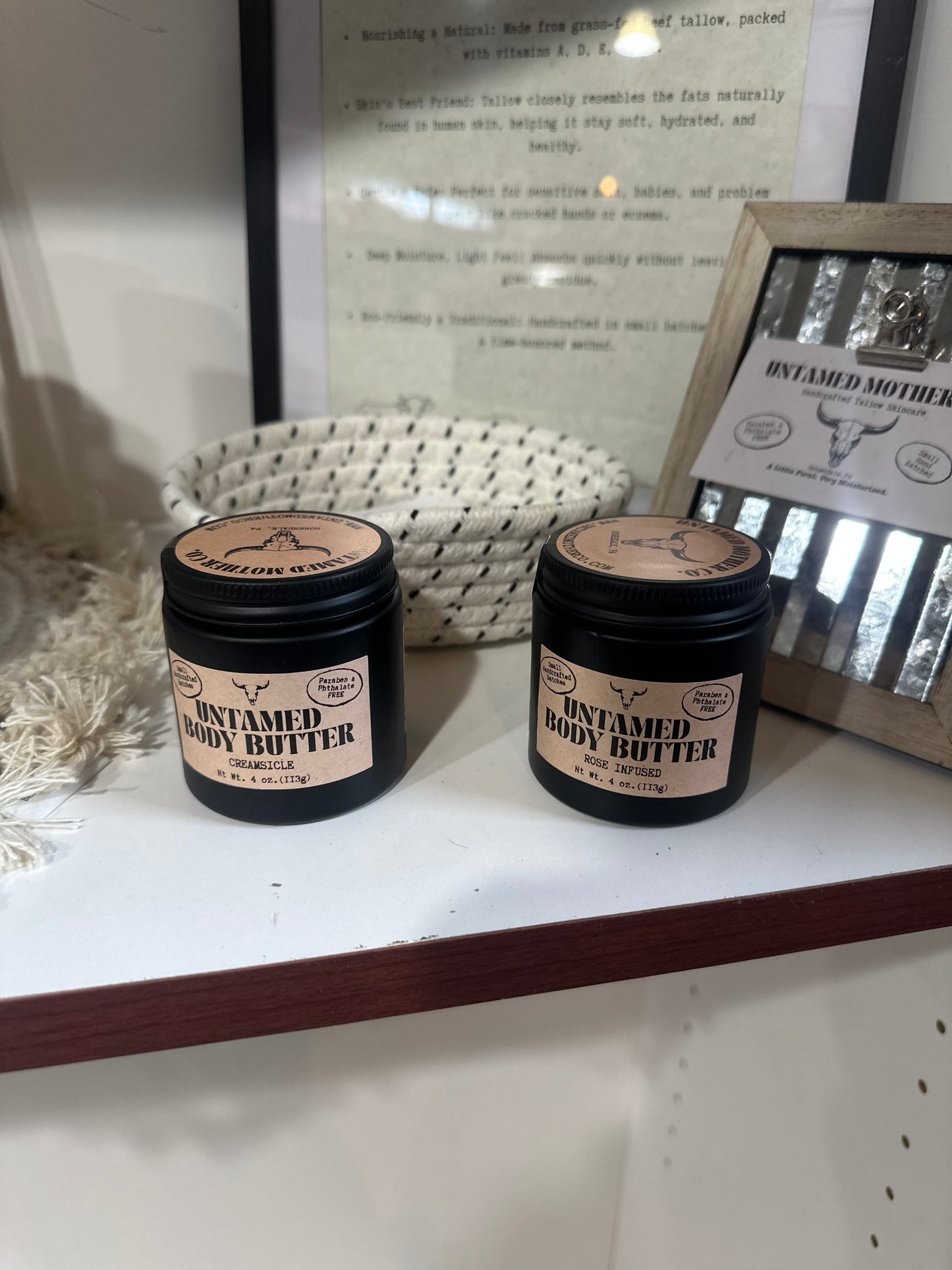 Untamed Whipped Tallow | Grass-Fed Moisturizer with Botanical Infusions – 8 oz Jar (4 oz Net Weight)