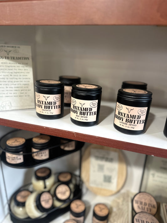 Untamed Whipped Tallow | Grass-Fed Moisturizer with Botanical Infusions – 8 oz Jar (4 oz Net Weight)